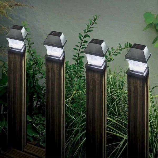 Smart Solar Post Light 4 Pack - Black 1 Smart Solar Post Light 4 Pack - Black