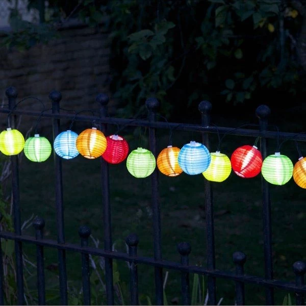 Smart Solar Chinese Lanterns - Set Of 10 1 Smart Solar Chinese Lanterns - Set Of 10