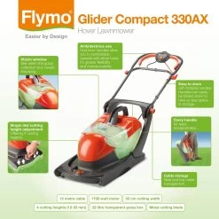 Flymo Glider Compact 330AX Lawnmower -Garden Living Outlet Store 40780 10630
