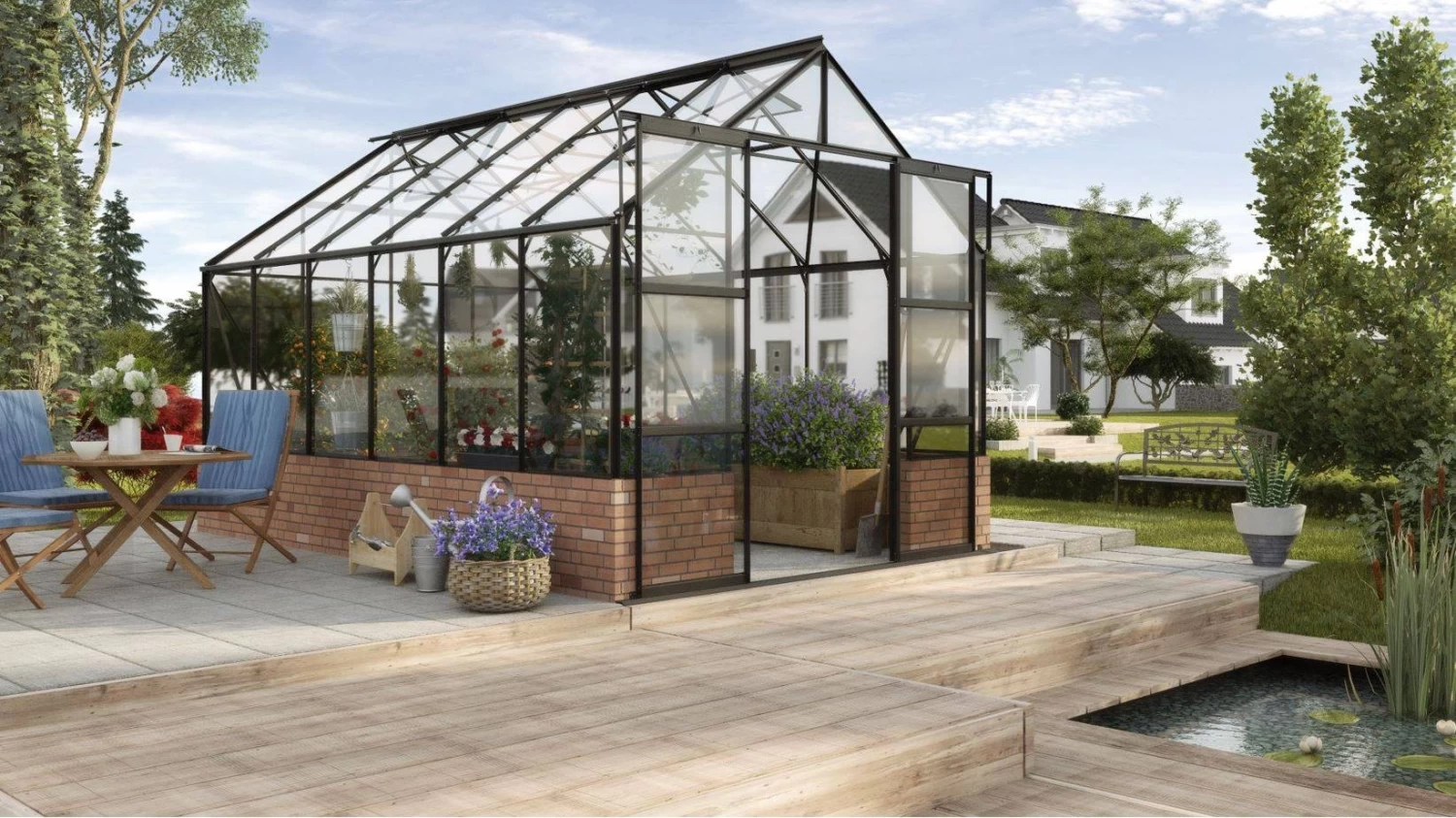 Vitavia Cassandra Dwarf Wall Greenhouse 2 Vitavia Cassandra Dwarf Wall Greenhouse - Image 2