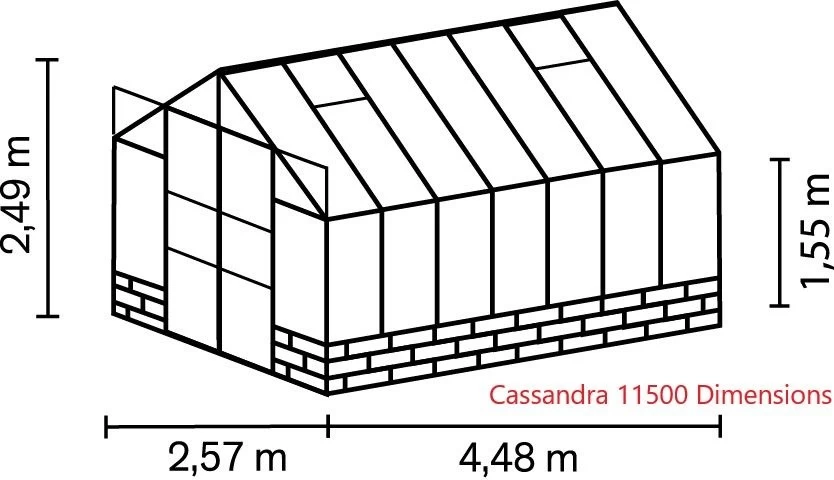 Vitavia Cassandra Dwarf Wall Greenhouse 4 Vitavia Cassandra Dwarf Wall Greenhouse - Image 4