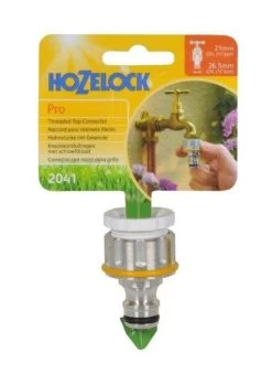 Hozelock Pro Metal Threaded Tap Connector (1/2 & 3/4 BSP) -Garden Living Outlet Store 43823 6605