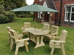 Churnet Valley Ergo 6 Seat Table Set - 6 X Chairs -Garden Living Outlet Store 46799 2533