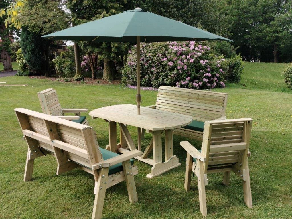 Churnet Valley Ergo 8 Seat Table Set - 2 X Chairs & 2 X 3-Seater Benches 2 Churnet Valley Ergo 8 Seat Table Set - 2 X Chairs & 2 X 3-Seater Benches - Image 2