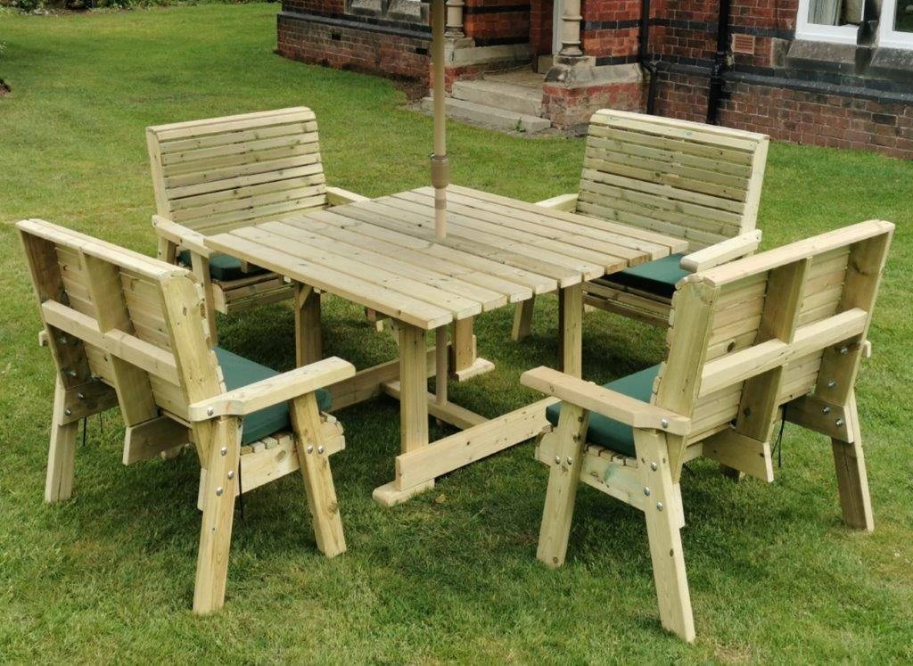 Churnet Valley Ergo 8 Seater Square Set - 4 X Benches 1 Churnet Valley Ergo 8 Seater Square Set - 4 X Benches