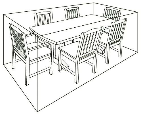 LG Outdoor DXCOV03 Deluxe Cover For 6 Seat Rectangular Dining Set - 110 X 170cm Table 2 LG Outdoor DXCOV03 Deluxe Cover For 6 Seat Rectangular Dining Set - 110 X 170cm Table - Image 2