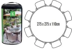 LG Outdoor DXCOV04 Deluxe Cover For 8 Seat Round Dining Set - Up To 180cm Table -Garden Living Outlet Store 46929 2312