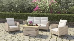 Lifestyle Garden Bermuda Light High Back Lounge Set