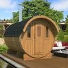 Gardenhouse24 Barrel Sauna 330 With Overhang