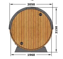 Gardenhouse24 Barrel Sauna 330 With Overhang -Garden Living Outlet Store 51280 30151