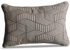 LG Outdoor Grey Striped Cubes 40x60cm Scatter Cushion