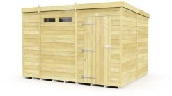 DIY Sheds Pent Security Shed - Single Door