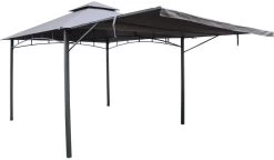 Royalcraft Algarve Gazebo 3.3m X 3.3m With 2.1m Awning - Grey
