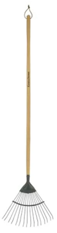 Kent & Stowe Carbon Steel Long Handled Lawn /Leaf Rake